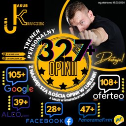 Jakub Kruczek Trener Personalny Lublin z największą ilością opinii w województwie lubelskim