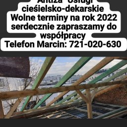 Antiza Usługi CIEŚIELSKO-DEKARSKIE - Konstrukcja Dachu Warszawa