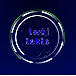 Animowane spiralne logo z wybuchającym tekstem