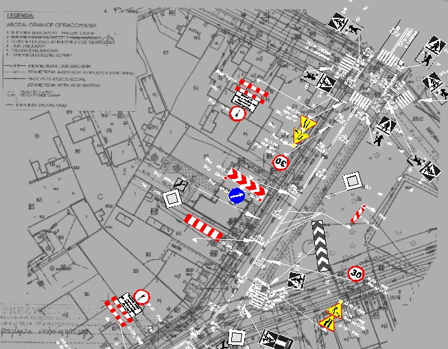 Organizacja ruchu przyłącza mediów.