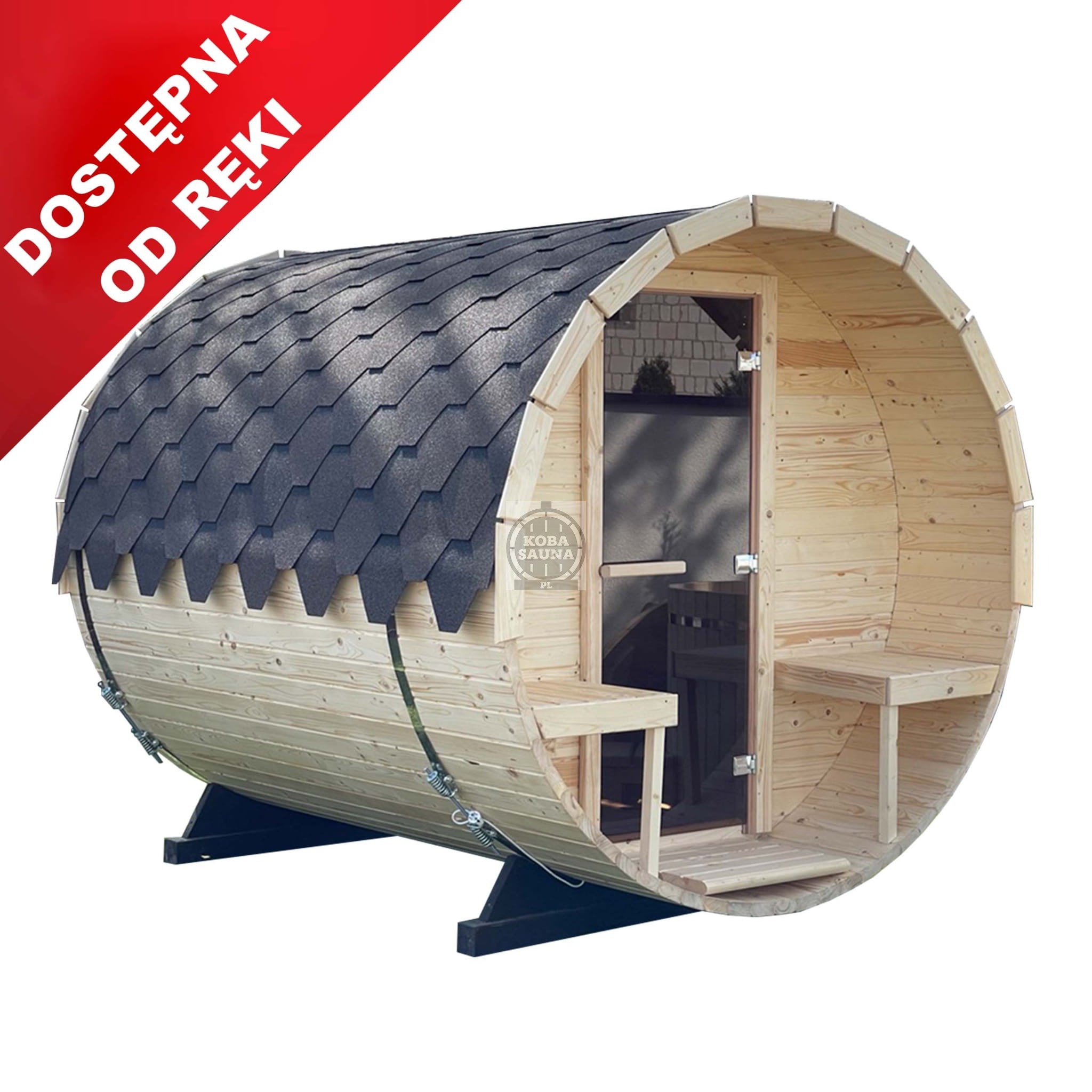 Sauna Ogrodowa Beczka z Piecem Elektrycznym