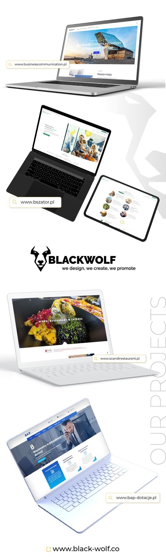 Zbiór wykonanych stron internetowych