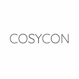 Proste, czarne logo 'COSYCON' na białym tle.