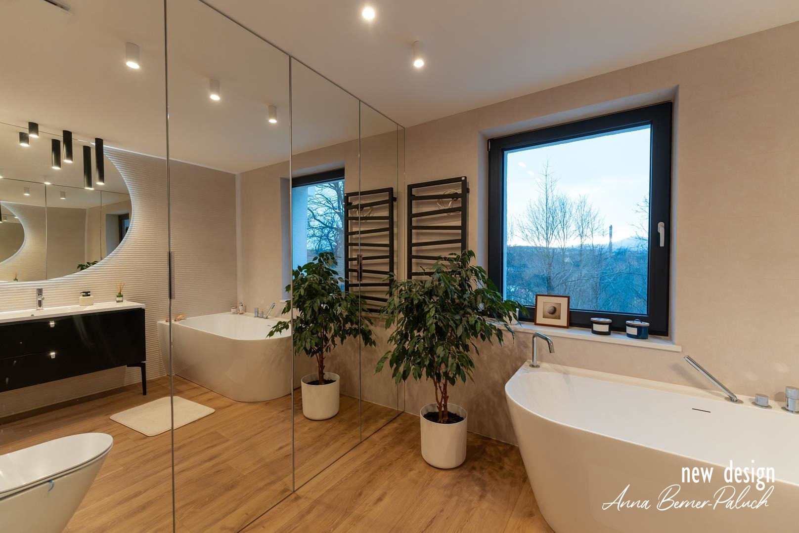 Projekt wnętrza wykonany przez Annę Berner-Paluch z New Design łączący nowoczesne trendy z funkcjonalnością