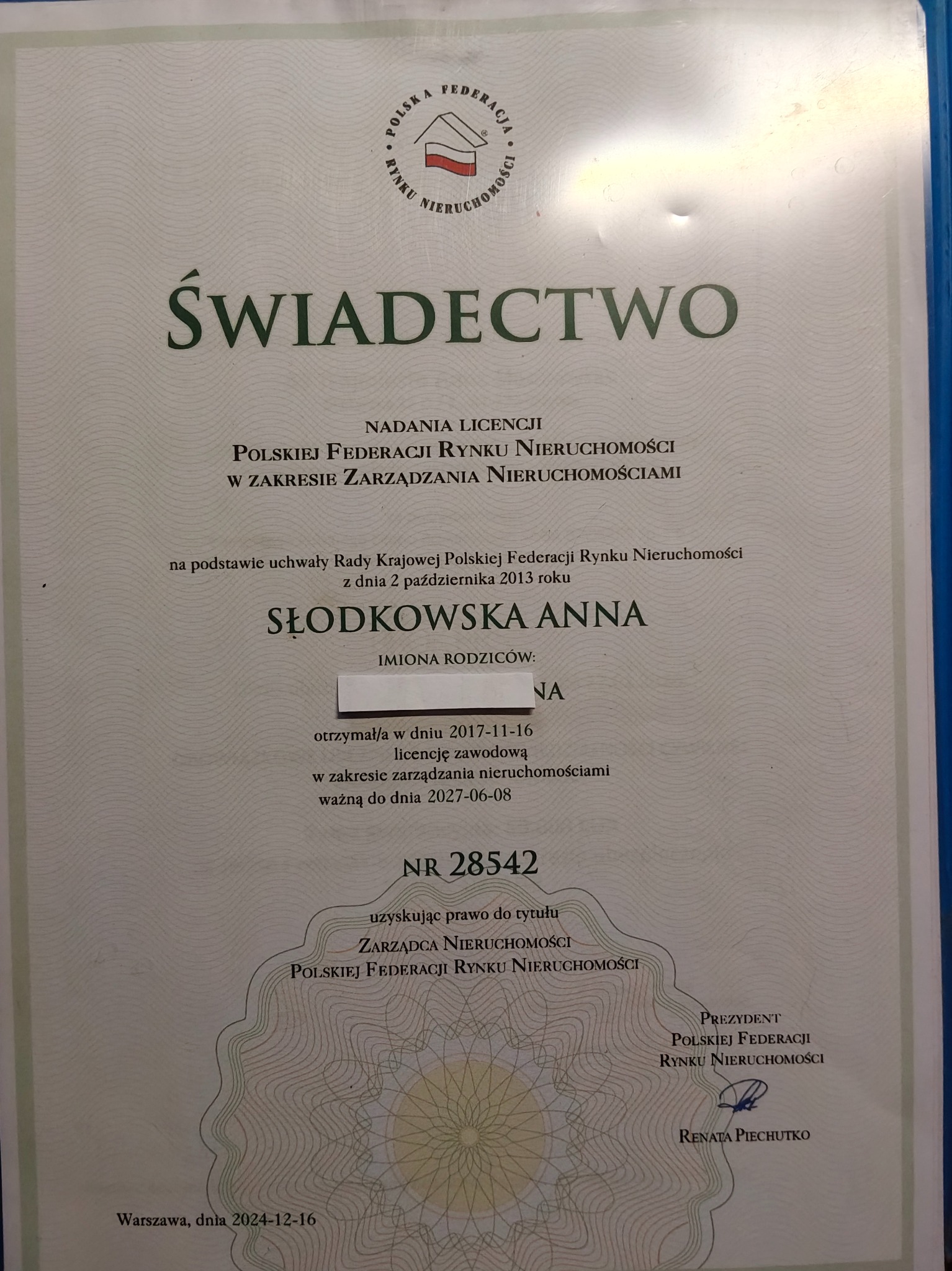 Licencja Zwodowa Zarządcy Nieruchomościami
