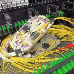 ułożenie w przełącznicy światłowodowej