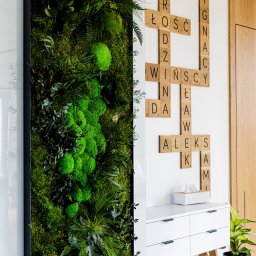 Krótka prezentacja naszego bezobsługowego ogrodu  w postaci zielnej ściany z mchu i roślin.