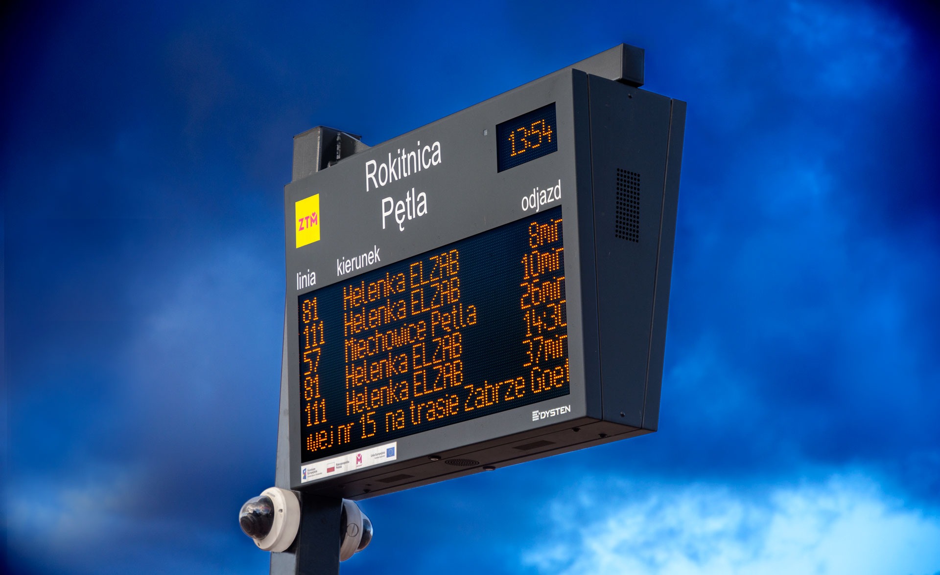 wyświetlacze informacji pasażerskiej LED Amber dla Miast, Zarządów Transportu Miejskiego producenta DYSTEN