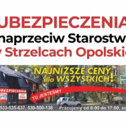 Najtańsze Ubezpieczenia w Strzelcach Opolskich, naprzeciw Starostwa Powiatowego. Zapraszamy do kontaktu.