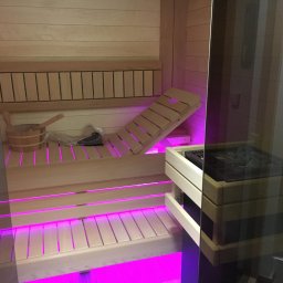 sauna mokra z oświetleniem led