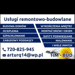 Firma ogólnobudowlana TIM-BUD ARTUR CHURSKI - Tynkarz Kruszyn krajeński