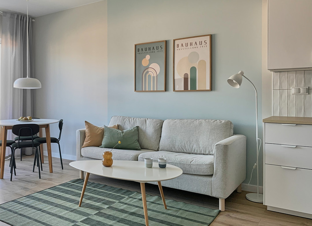 Niskobudżetowy projekt mieszkania 42m2 na wynajem, Józefosław