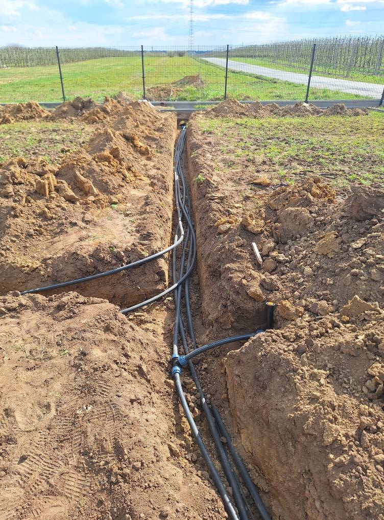 Układanie nawadniania oraz oświetlenia