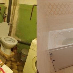 Łazienka przed i po remoncie