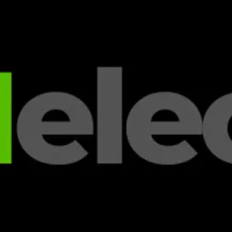 Logo firmy UNIelectro z zielonym UNI i szarym electro na czarnym tle.