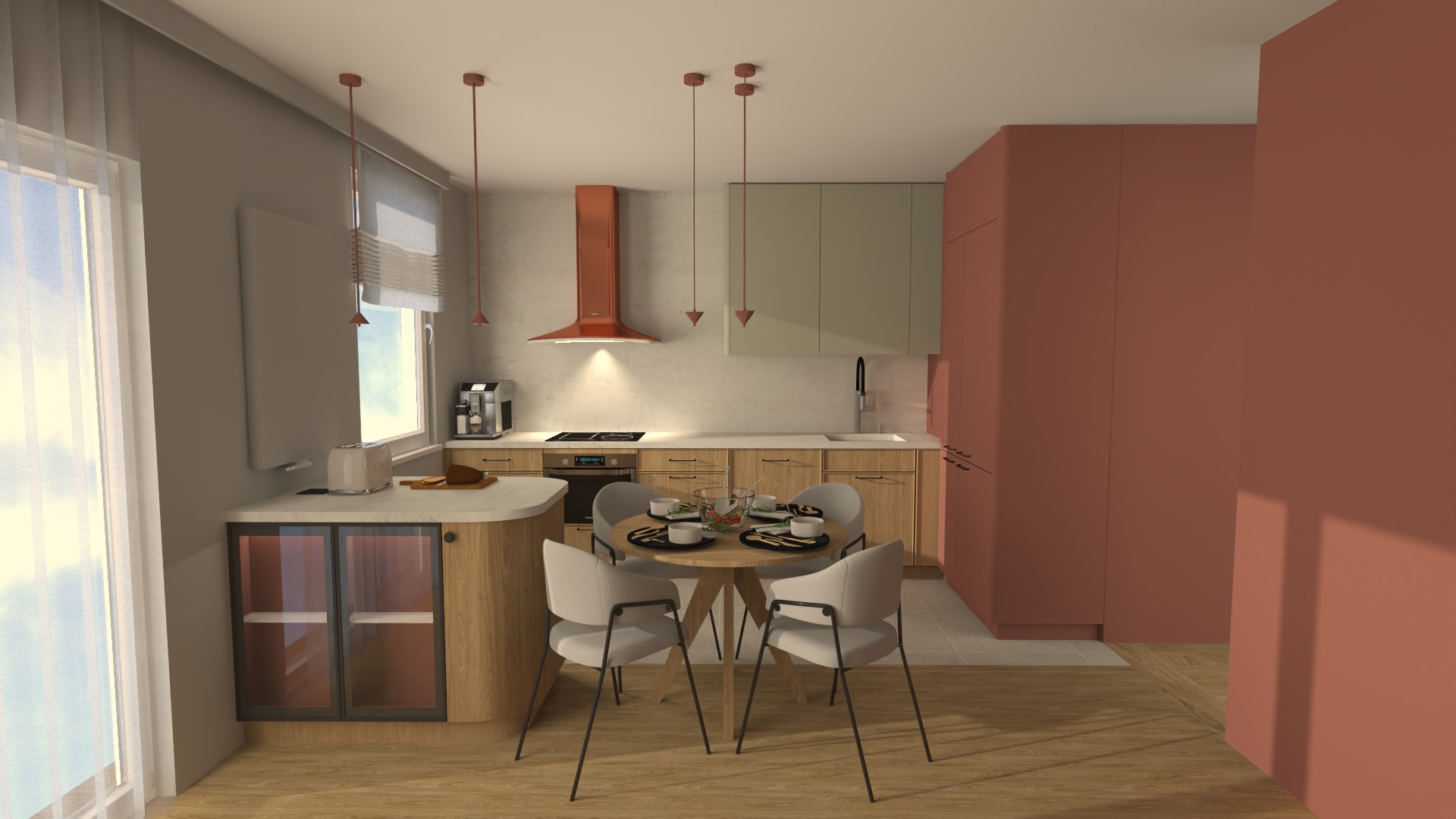 Projekt kuchni do mieszkania na wynajem w Warszawie