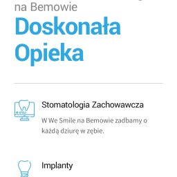 Responsywna (dostosowana do komórek) wersja strony gabinetu stomatologicznego www.wesmile.pl