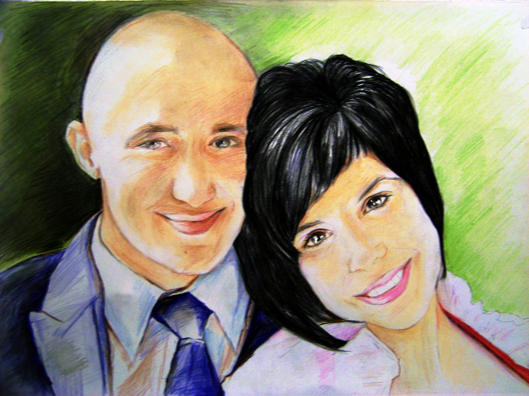 Portret Technika: kredki ołówkowe