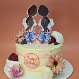 Urodzinowy tort dla bliźniaczek 