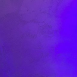 N.P.Air.Sp.Zo.O. - Fioletowa ściana z widoczną fakturą i nierównomiernym oświetleniem, gdzie prawa strona jest jaśniejsza.