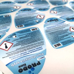 etykiety samoprzylepne drukowane na folii z mocnym klejem