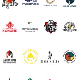 projekty logo dla różnych klientów