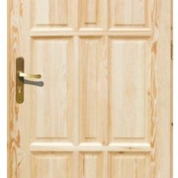 Drzwi drewniane surowe.