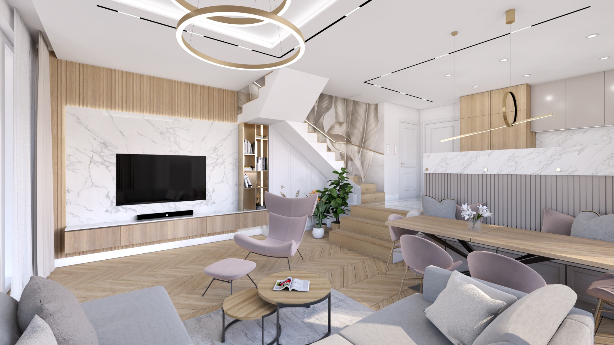 Otomin - salon (projekt wykonany dla IDEALNIE pracowni projektowej)