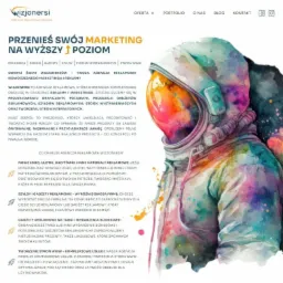 Akwarelowa ilustracja strony internetowej agencji reklamowej z Kazimierza Dolnego, przedstawiająca astronautę w kolorowym skafandrze, symbolizującego marketing na wyższym poziomie.