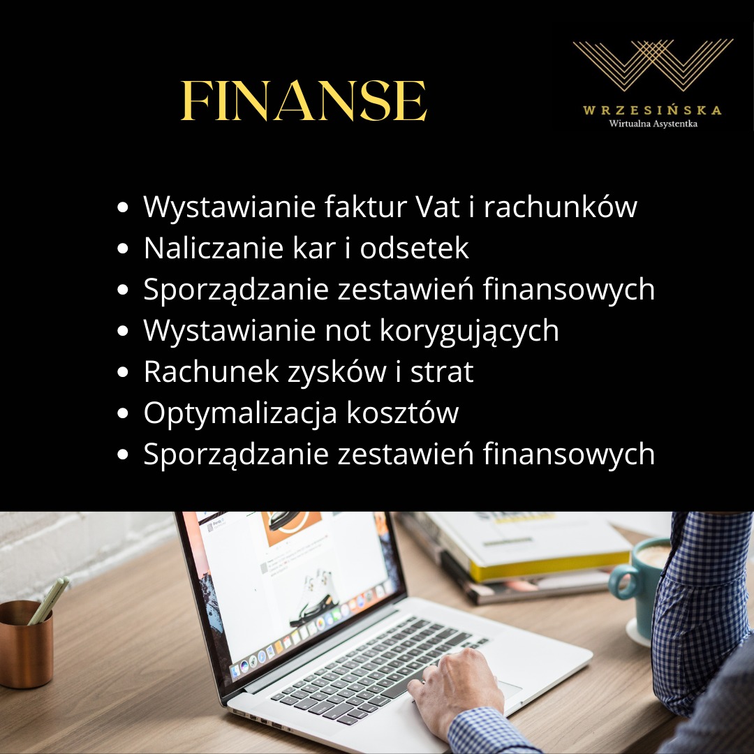 Zadania które wykonuję z zakresu finansów