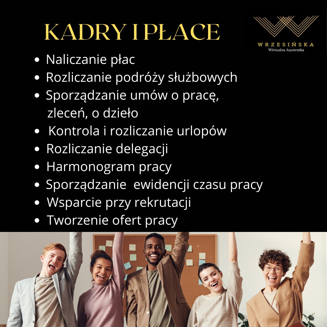 Zadania które wykonuję z zakresu HR. Kadry i płace