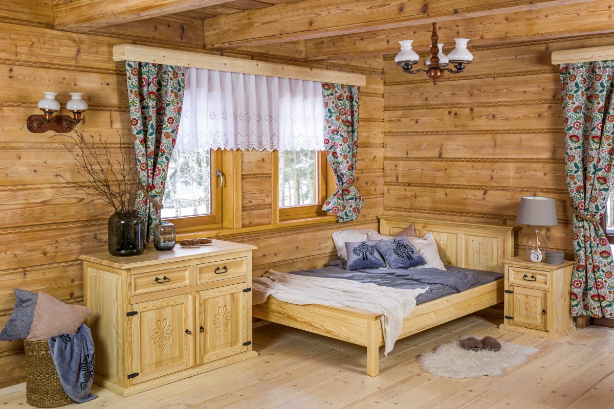 Kolekcja Góralska z Litego drewna sosnowego