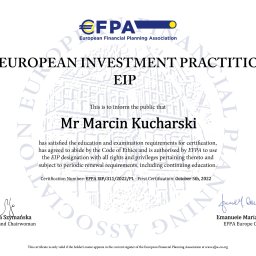 Certyfikat Europejski Praktyk Inwestycyjny EFPA EIP 