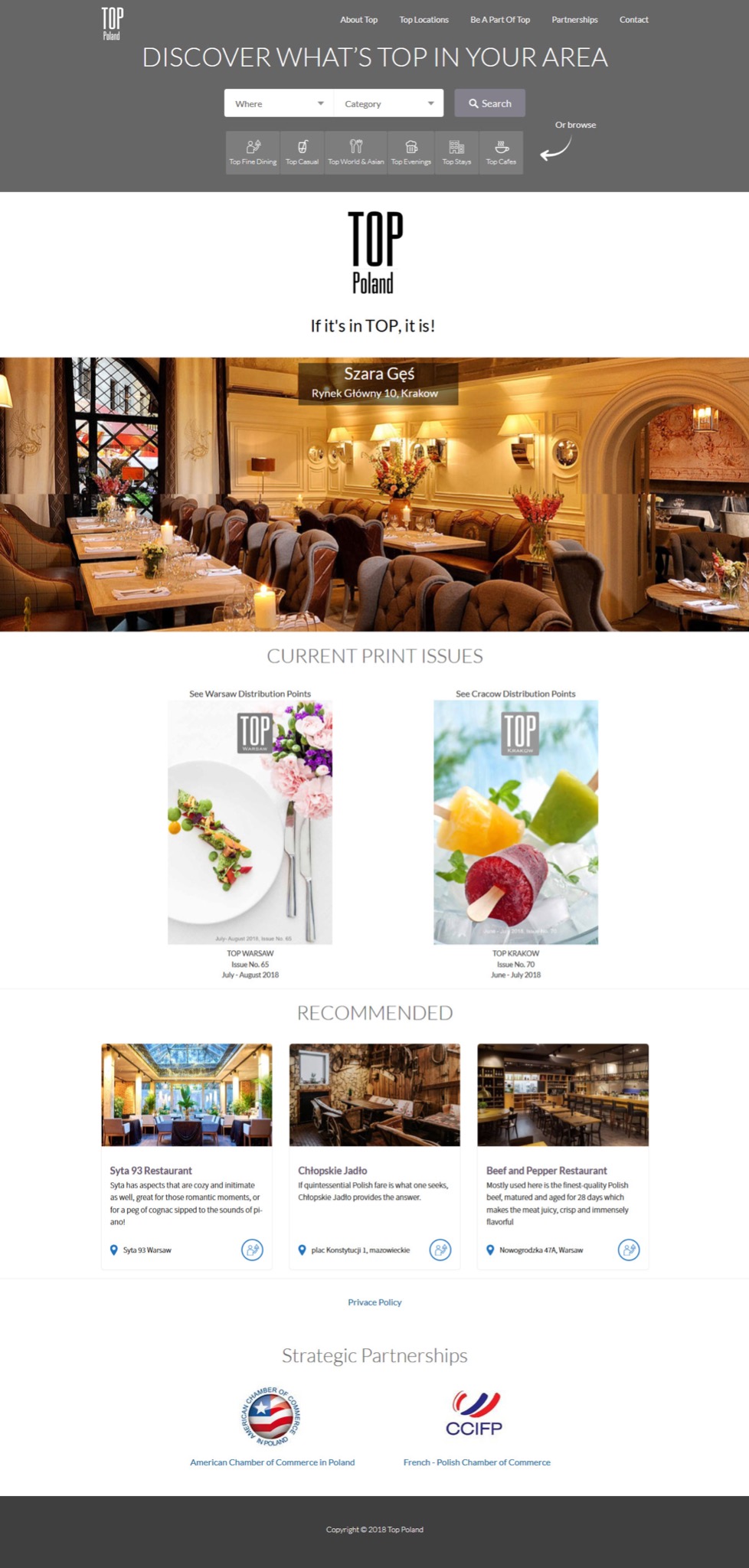 Top Poland - wyszukiwarka TOPowych miejsc w Twoim mieście.