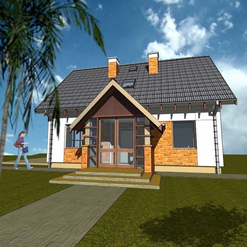 Projekt domku jednorodzinnego w Gdańsku Wiślince.