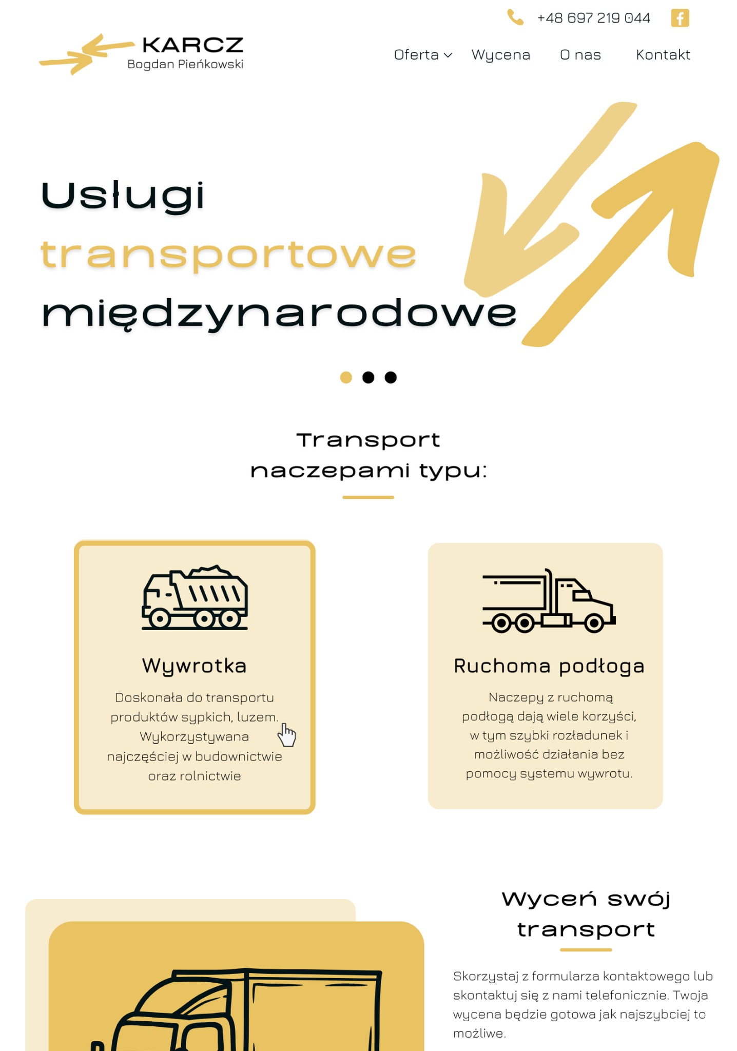 Projekt strony dla Karcz Bogdan Pieńkowski