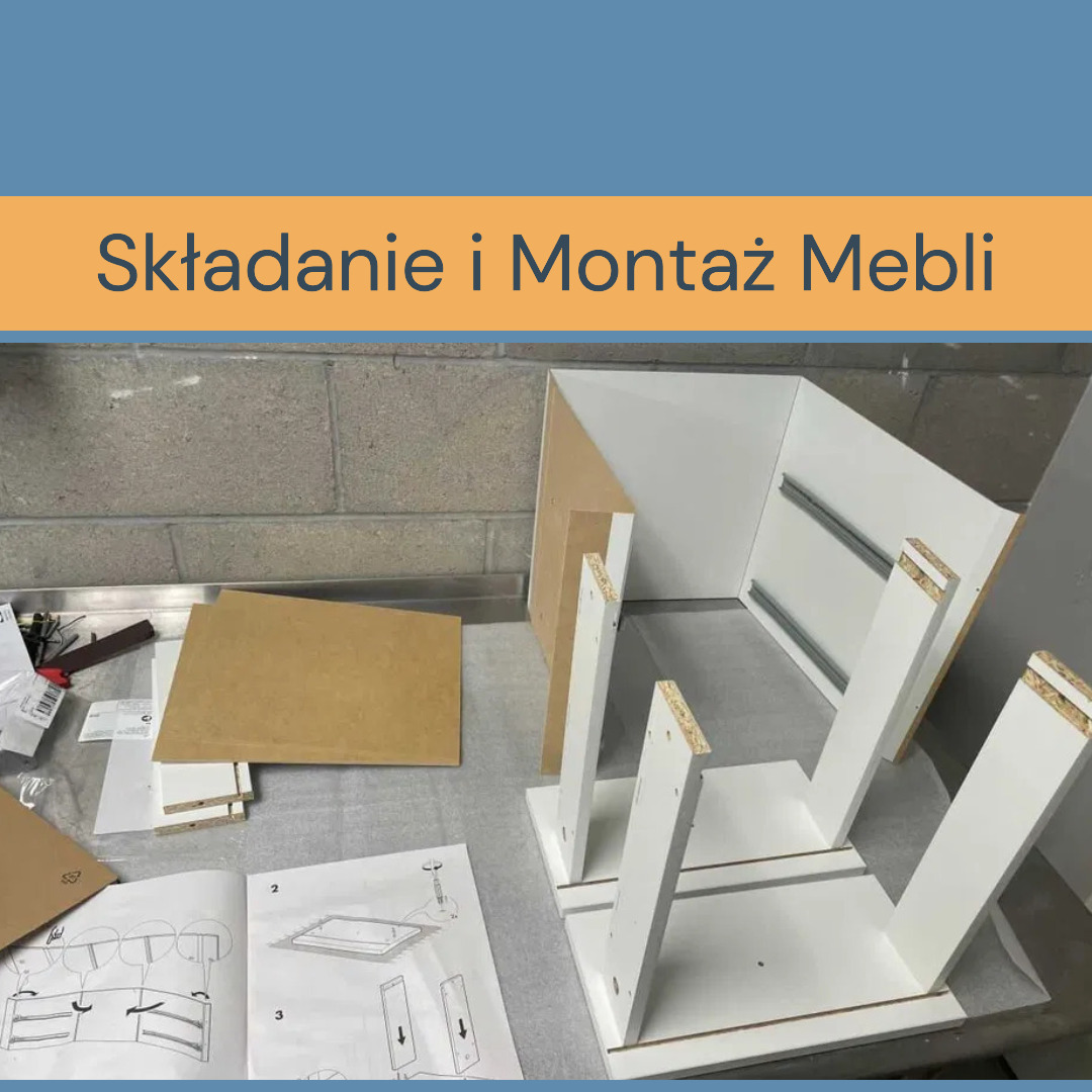 Składanie mebli z paczek, szaf, komód, biurek, stołów rozkładanych, łóżek itp. Montaż mebli kuchennych.