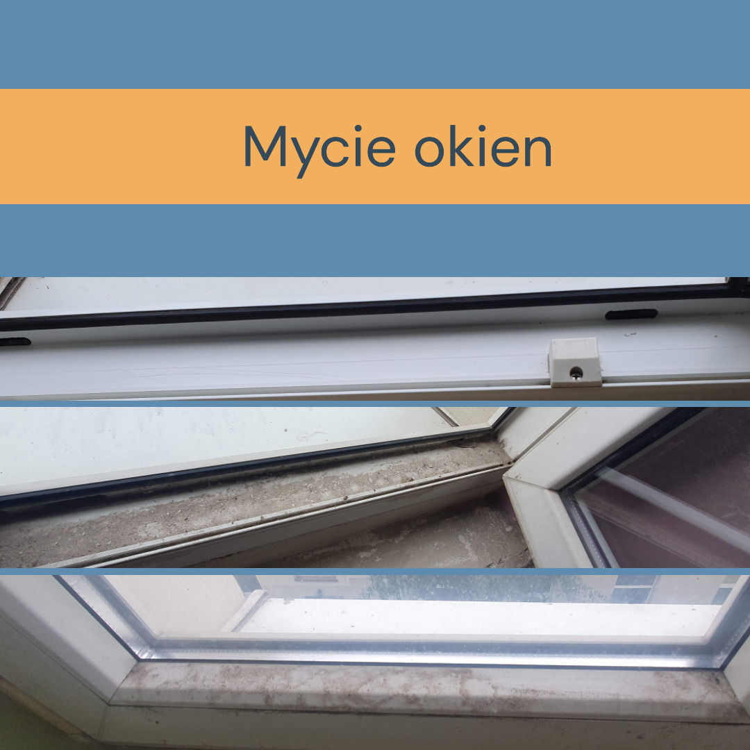 Mycie okien, szyby, framugi, parapety.