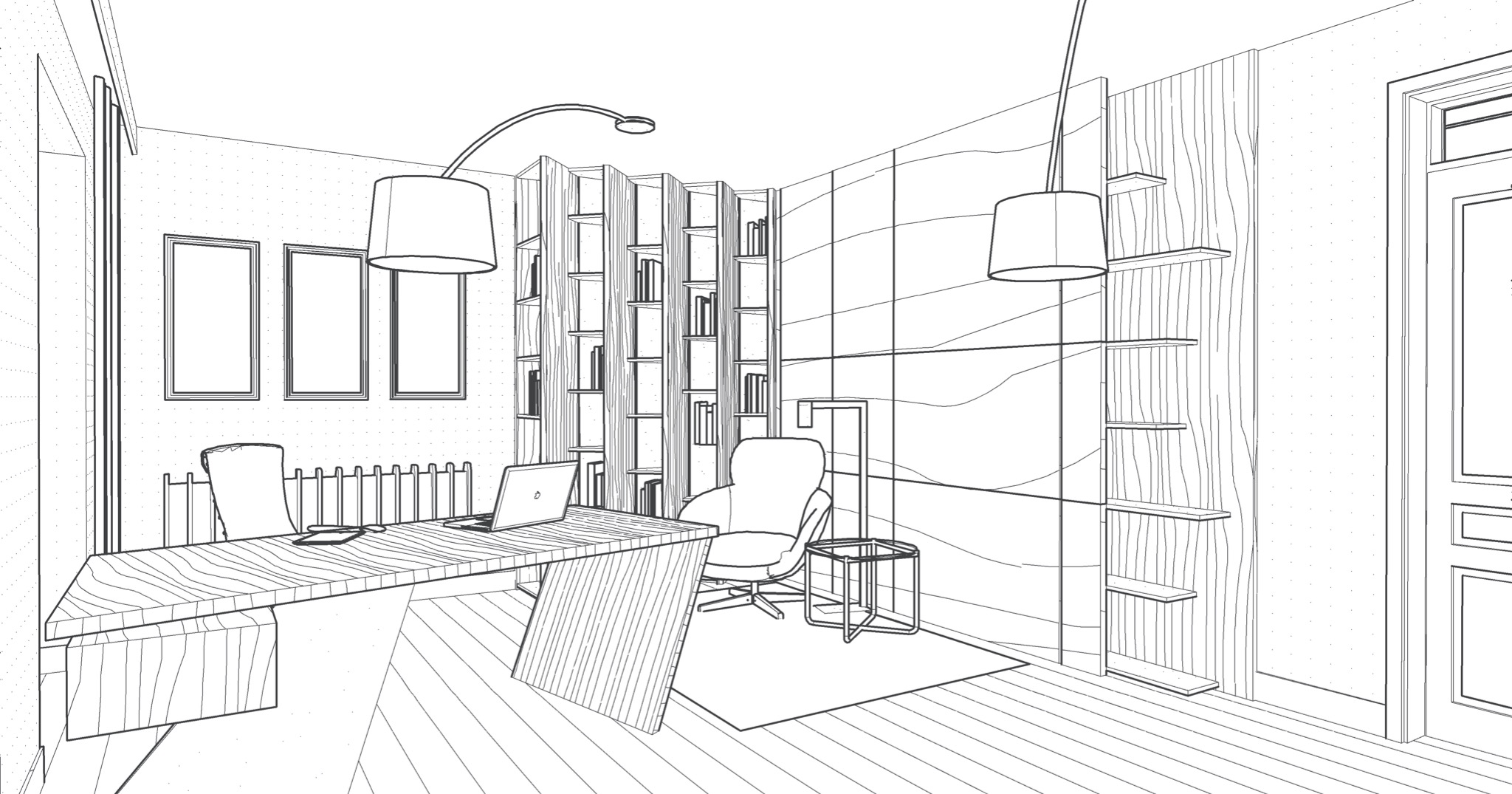 koncepcja przestrzeni homeoffice w trakcie realizacji...