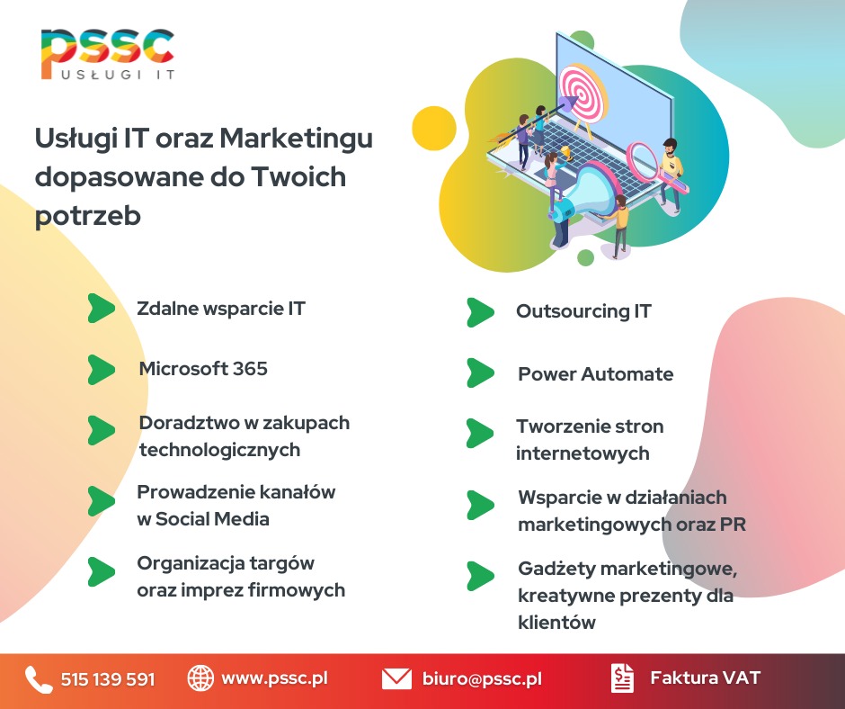 Przykładowy zakres oferowanych usług