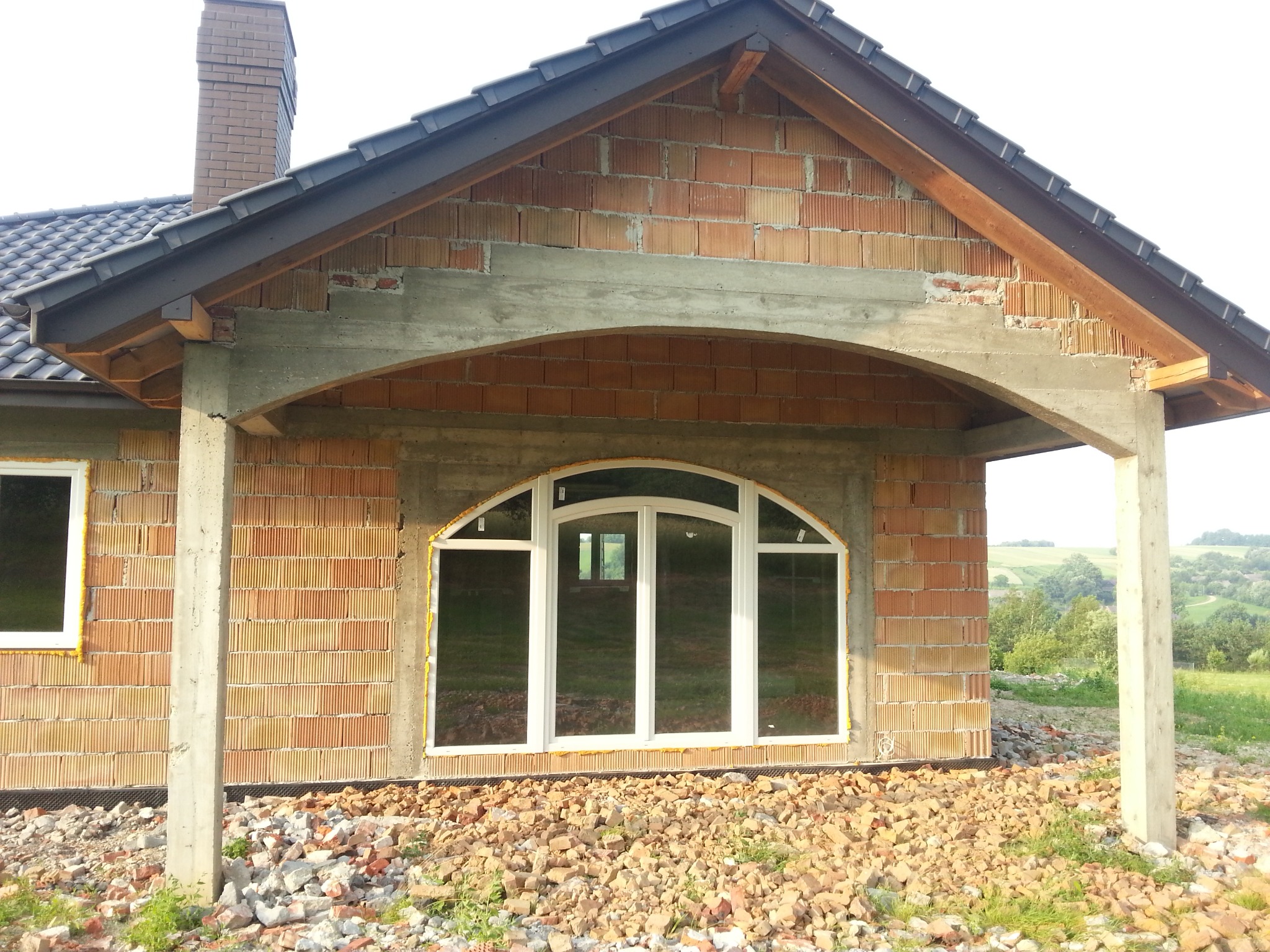 Okno łukowe- wykonanie z szablonu.