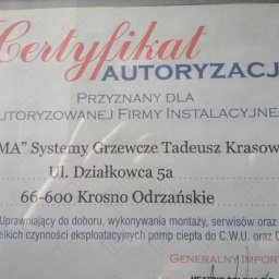 AUH GAMA SYSTEMY GRZEWCZE TADEUSZ KRASOWSKI - Profesjonalne Instalacje w Domu Krosno Odrzańskie