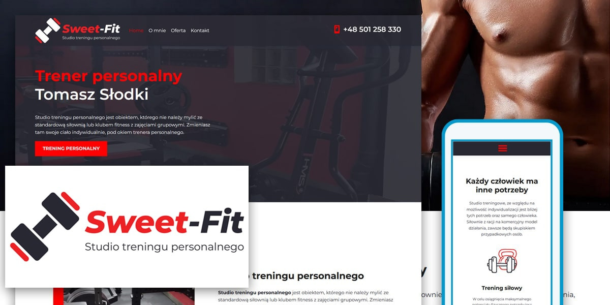 Sweet-Fit Projekt logo i strony internetowej