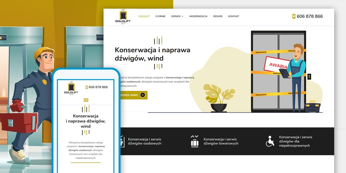 Gold Lift Projekt strony internetowej