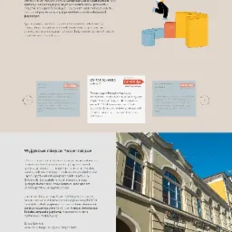 Projekt strony internetowej szkoły językowej enter.universy.pl z elementami graficznymi, ilustracjami i zdjęciami kadry lektorskiej.