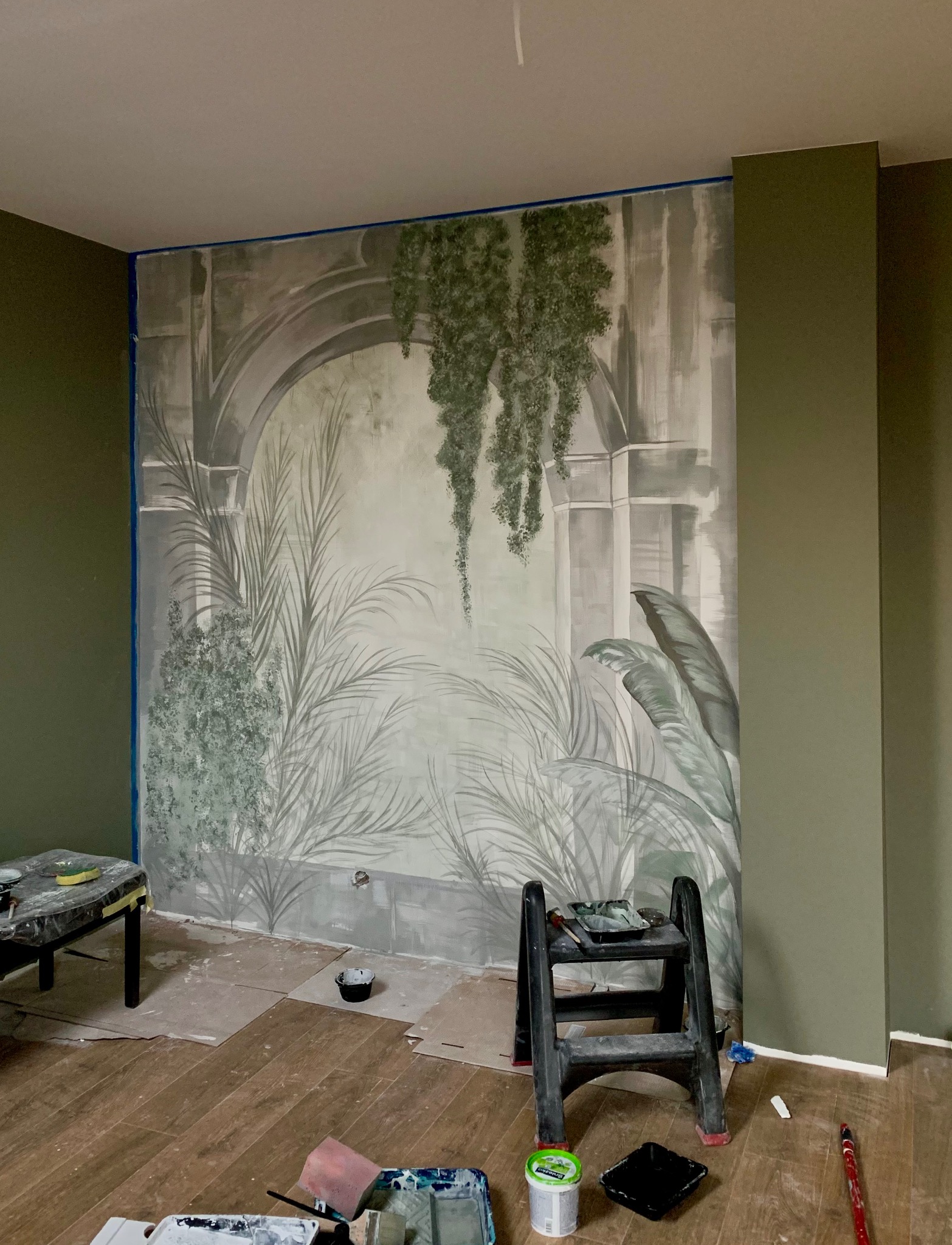 Zlecenie namalowane w sypialni 3*2m