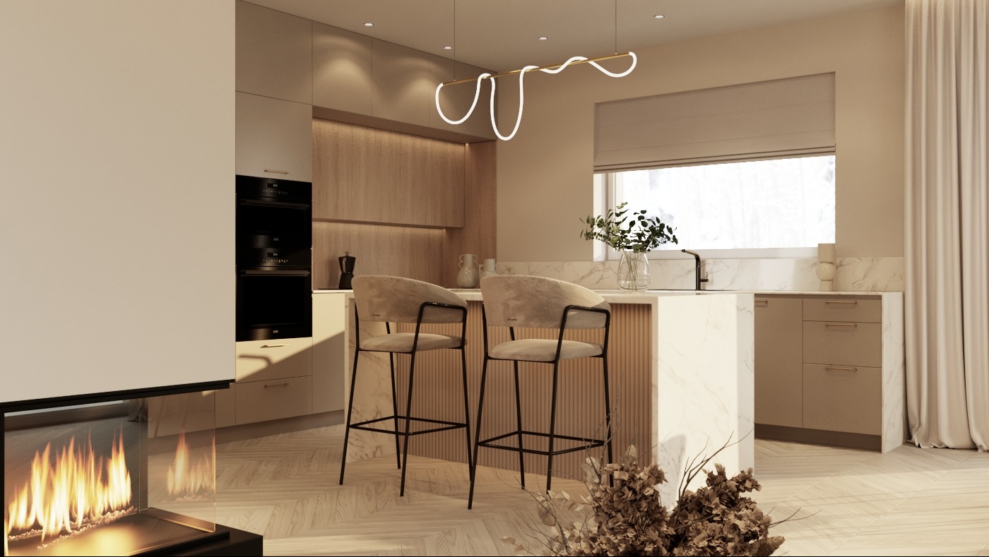 Projekt wnętrza domu jednorodzinnego Pawłowice