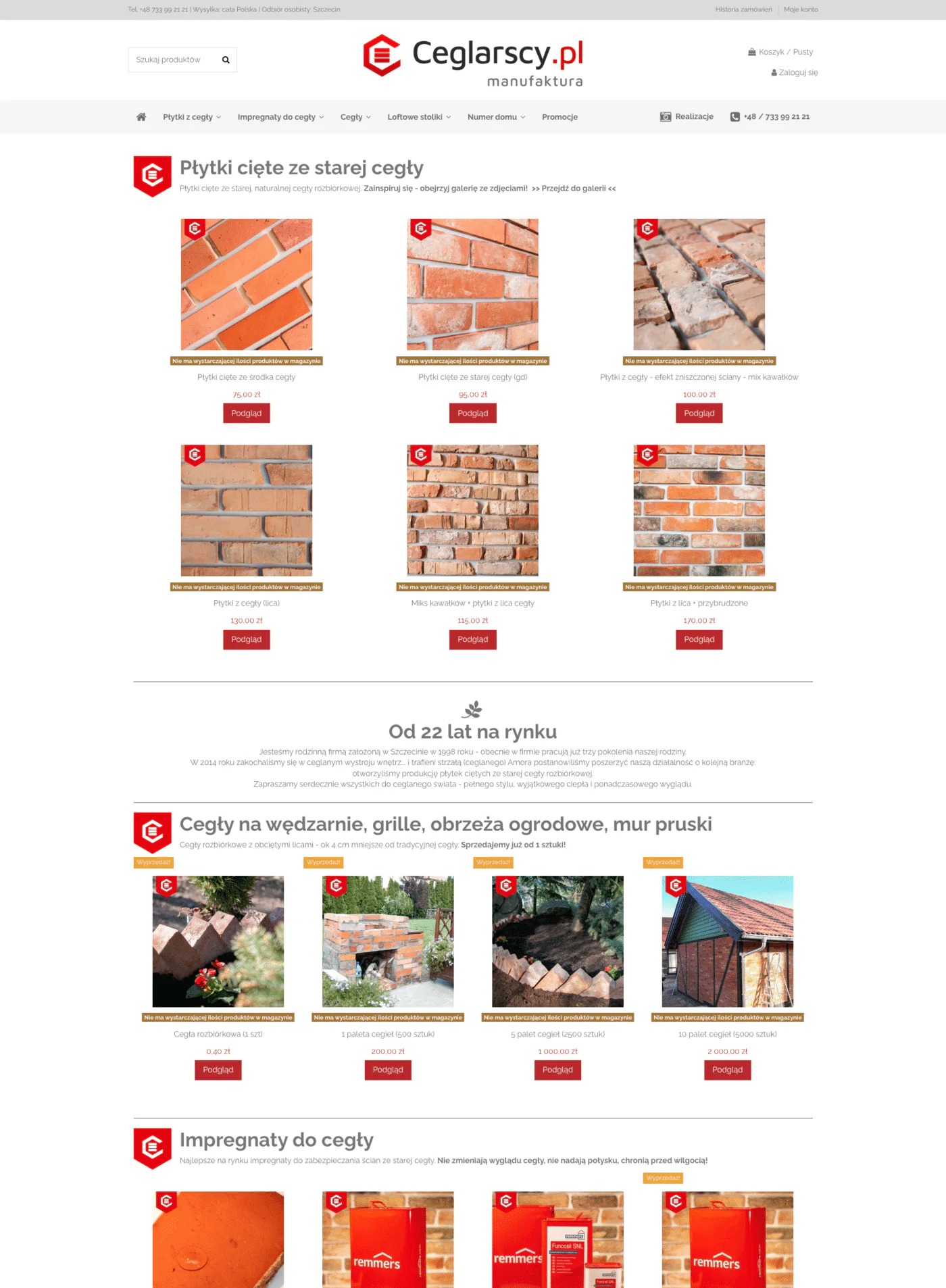 Budowa sklepu internetowego BRICKY | Prestashop