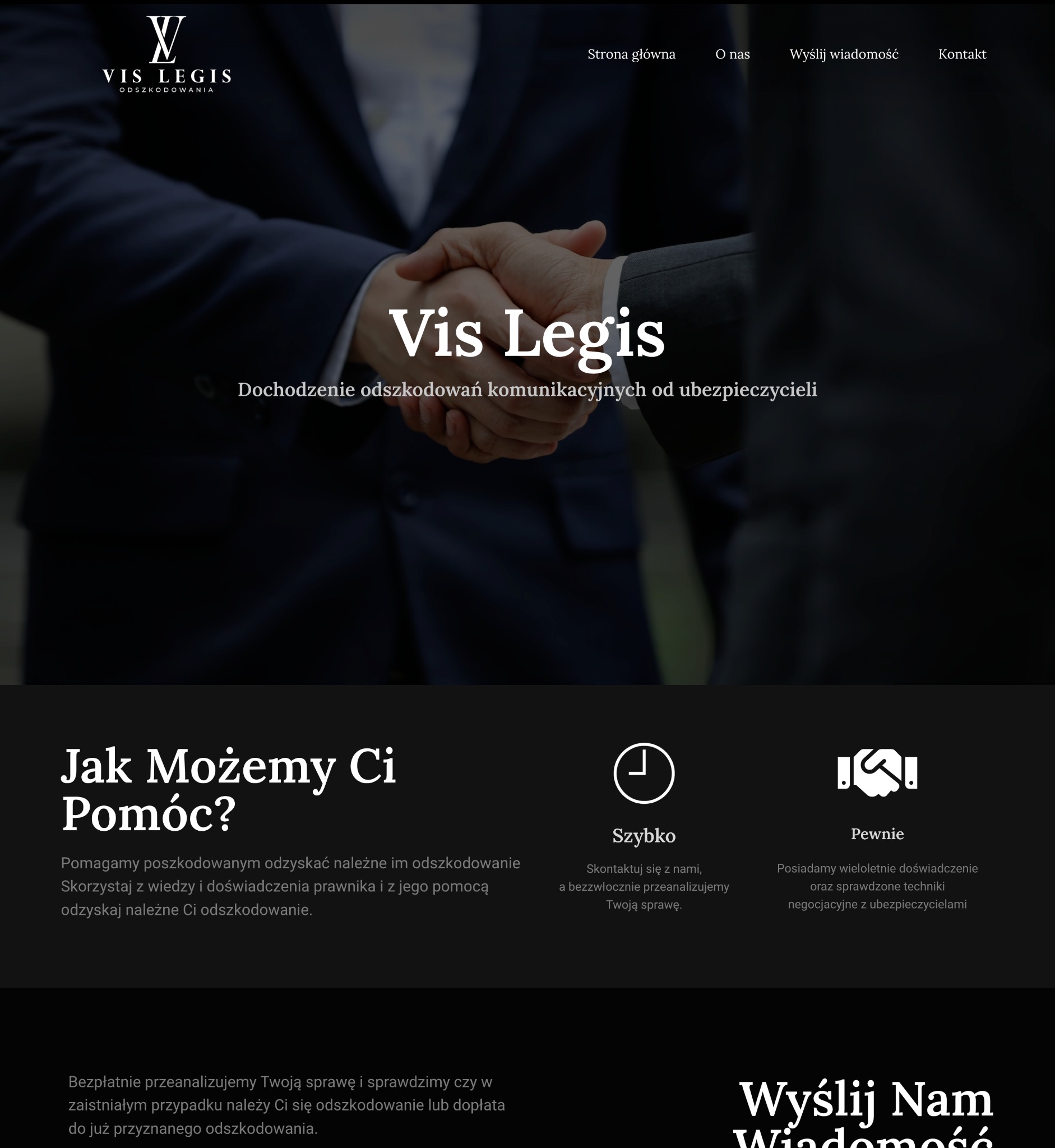 Budowa strony dla firmy VIS LEGIS | Wordpress