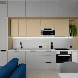 Projekt mieszkania w stanie deweloperskim.